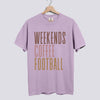 Weekends Coffee Football Comfort Colors Tee Unisex - Orchid