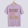 Weekends Coffee Volleyball Comfort Colors Tee Unisex - Orchid