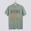 Weekends Coffee Volleyball Comfort Colors Tee Unisex - Bay