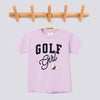 Retro Golf Girl Pink Bow Comfort Colors Youth Tee - Orchid