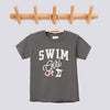 Retro Swim Girl Pink Bow Comfort Colors Youth Tee - Pepper