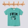Retro Swim Girl Pink Bow Comfort Colors Youth Tee - Island Reef
