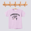 Retro Gymnastics Girl Pink Bow Comfort Colors Youth Tee - Orchid