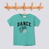 Retro Dance Girl Pink Bow Comfort Colors Youth Tee - Island Reef