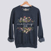 Personalized Floral Sweatshirt - Custom Name & Est. Date - Dark Heather
