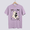 Cute Ghost and Black Cat Comfort Colors Tee - Orchid