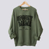 Personalized Spooky Mama Sweatshirt with Kid Names - Military Green