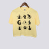 Mystical Celestial Cat Comfort Colors Crop Top - Butter
