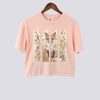 Brushstroke Cottagecore Fox Comfort Colors Crop Top - Peachy