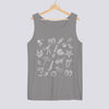 Doodle Life Happens The Beach Helps Comfort Colors Tank Top - Grey