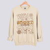 Touchdown Season Doodle Football Sweatshirt - Sand