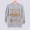 Touchdown Season Doodle Football Sweatshirt - Sport Grey