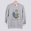 Cute Patchwork Ghost Sweatshirt - Sport Grey