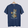 Retro Patchwork Ghost Soccer Comfort Colors Tee - Denim