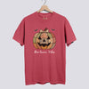 Cute Patchwork Pumpkin Comfort Colors Tee - Crimson