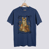 Cute Patchwork Ghost and Dog Comfort Colors Tee - Denim