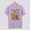 Cute Patchwork Ghost and Dog Comfort Colors Tee - Orchid