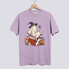 Retro Ghost Football Witch Comfort Colors Tee - Orchid