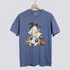 Retro Ghost Soccer Witch Comfort Colors Tee - Blue Jean