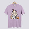 Retro Ghost Soccer Witch Comfort Colors Tee - Orchid