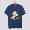 Retro Ghost Golf Witch Comfort Colors Tee - Denim