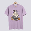 Retro Ghost Hockey Witch Comfort Colors Tee - Orchid