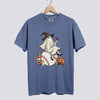 Retro Ghost Baseball Witch Comfort Colors Tee - Blue Jean