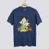 Retro Ghost Tennis Witch Comfort Colors Tee - Denim