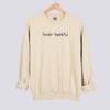 Minimalist 'Feelin’ Thankful' Sweatshirt - Sand