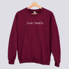 Minimalist 'Feelin’ Thankful' Sweatshirt - Maroon