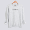 Minimalist 'Feelin’ Thankful' Sweatshirt - Ash