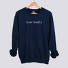 Minimalist 'Feelin’ Thankful' Sweatshirt - Navy