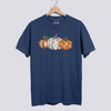 Retro Patchwork PumpkinComfort Colors Tee - Denim