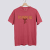 Thankful Bow Comfort Colors Shirt - Crimson