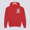 Personalized Pink Bow Soccer Youth Hoodie - Red