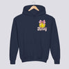 Personalized Pink Bow Softball Youth Hoodie - Navy