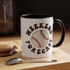 Weekend Forecast Baseball Mug - Black
