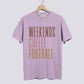 Weekends Coffee Football Comfort Colors Tee Unisex