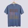 Weekends Coffee Volleyball Comfort Colors Tee Unisex - Blue Jean