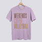Weekends Coffee Volleyball Comfort Colors Tee Unisex