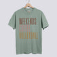 Weekends Coffee Volleyball Comfort Colors Tee Unisex