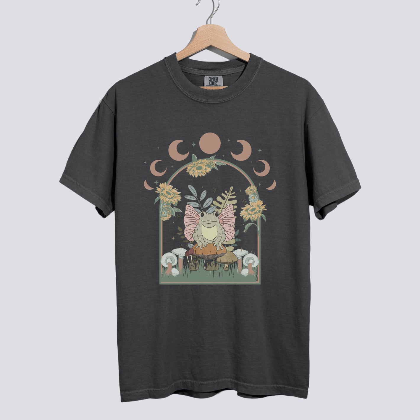 Mystical Fairy Frog Design Comfort Colors Tee
