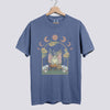Mystical Fairy Frog Design Comfort Colors Tee - Blue Jean