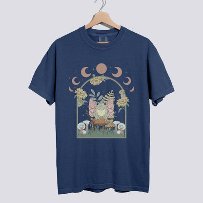 Mystical Fairy Frog Design Comfort Colors Tee