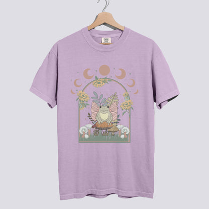 Mystical Fairy Frog Design Comfort Colors Tee