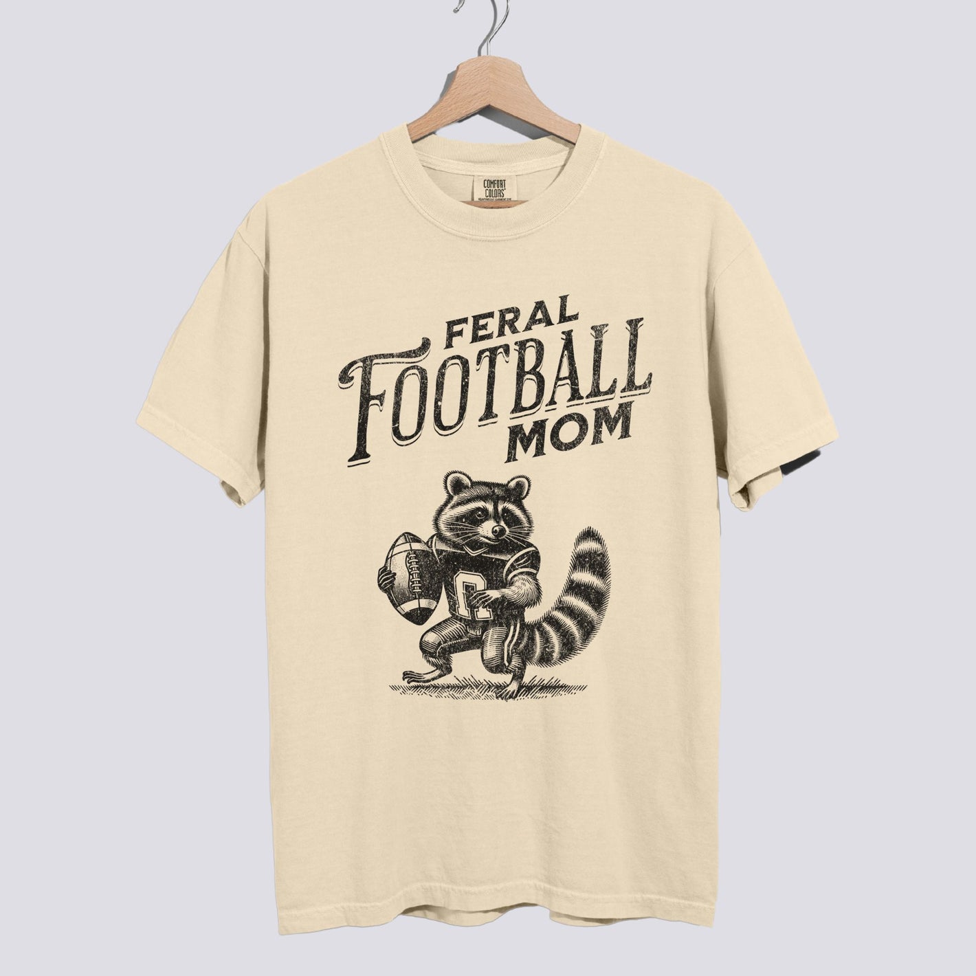 Feral Football Mom Comfort Colors Tee