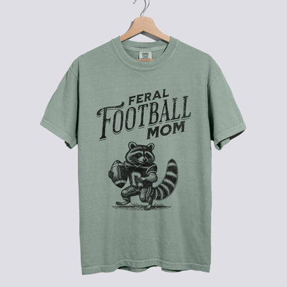 Feral Football Mom Comfort Colors Tee