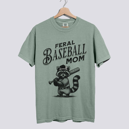 Feral Baseball Mom Comfort Colors Tee