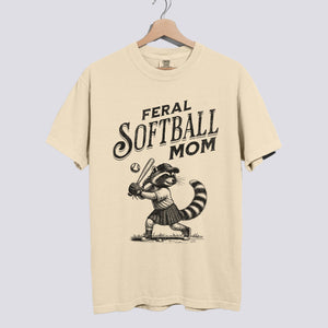 Feral Softball Mom Comfort Colors Tee