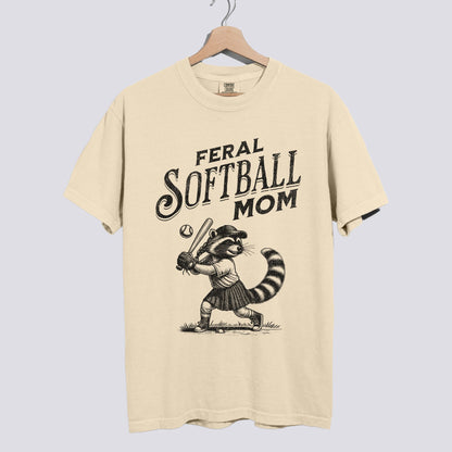 Feral Softball Mom Comfort Colors Tee